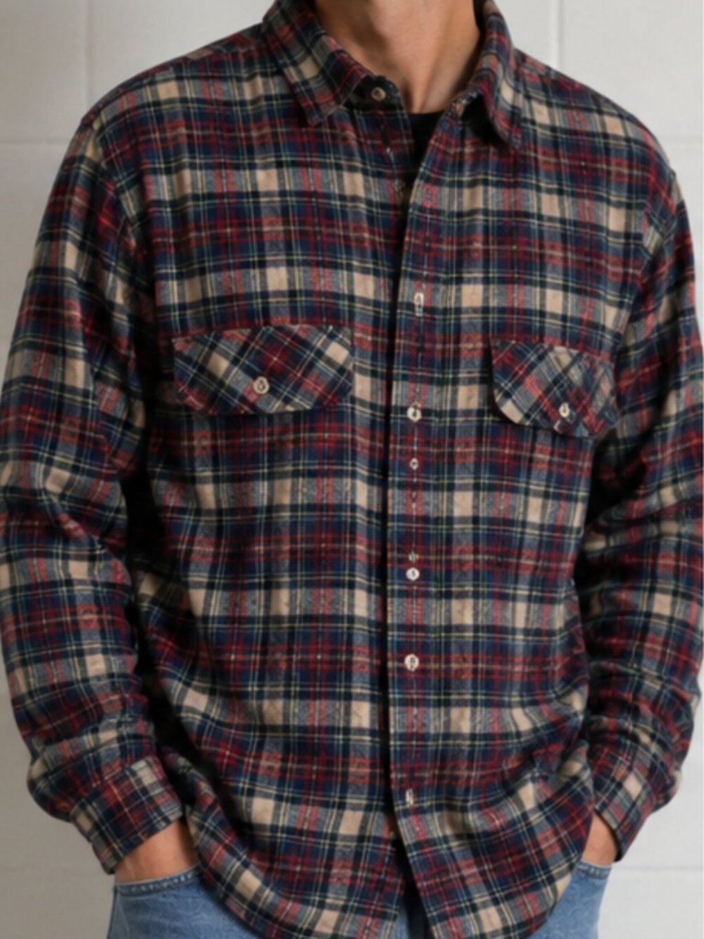 South channel flannel jacket large